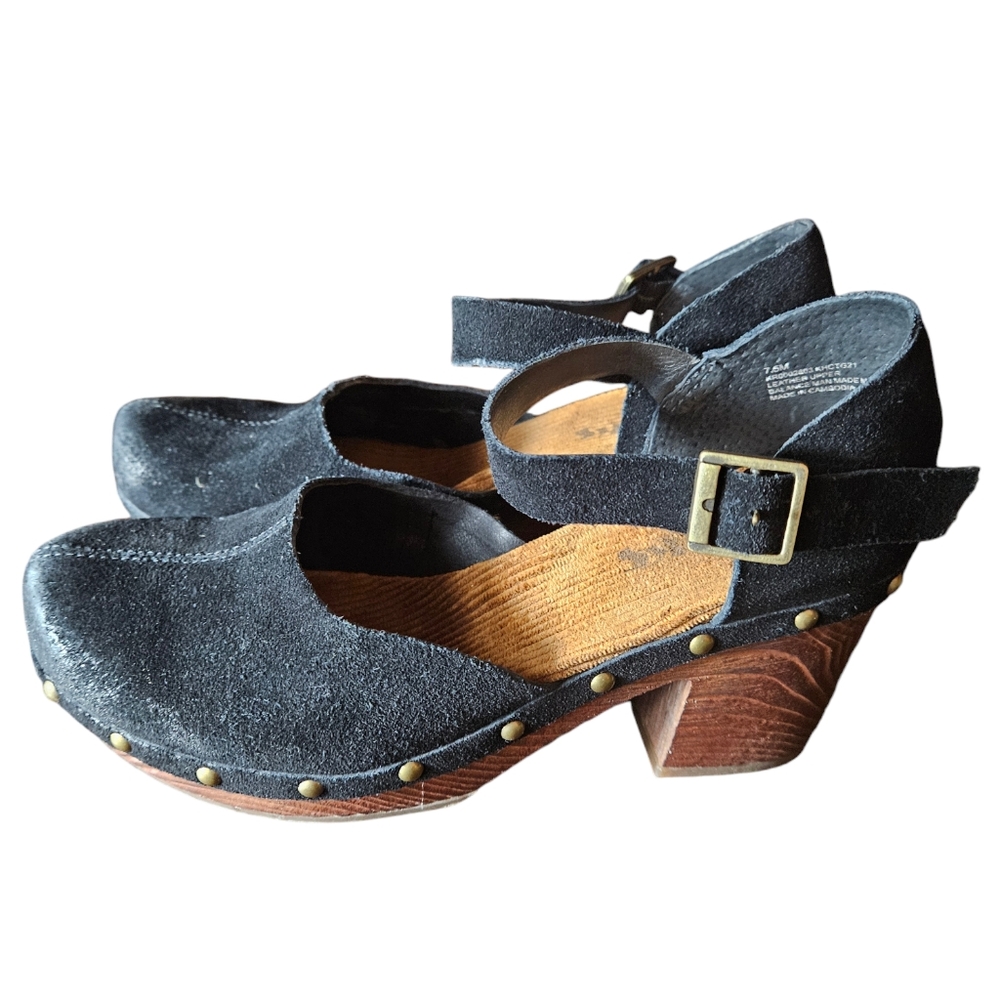 Korks Evah clogs slingback suede close toe size 7.5